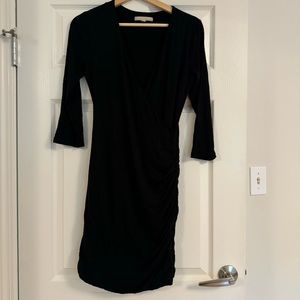 Banana republic ruched faux-wrap dress